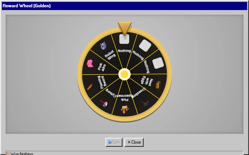 Number Ninjas golden reward wheel with character accessories.